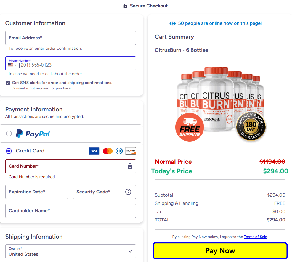 citrusburn-checkout-page